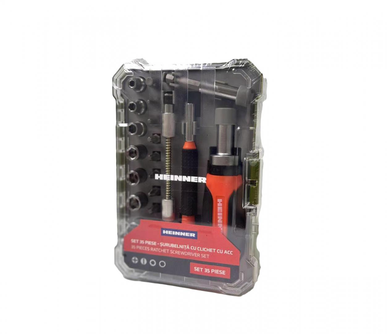 HEINNER SET 35 PIESE - SURUBELNITA CU CLICHET CU ACC, PCSS019 - imagine 2