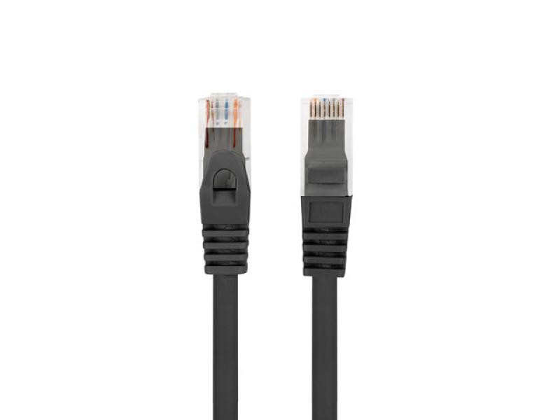 LANBERG Patch cord Cat.6 UTP LSZH Cu 1 m negru, Fluke Passed, PCU6-10CU-0100-BK