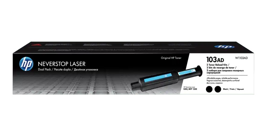 HP Dual-Pack Original Black, nr.103AD pentru NeverStop LaserJet 1000|1200, 5K, W1103AD