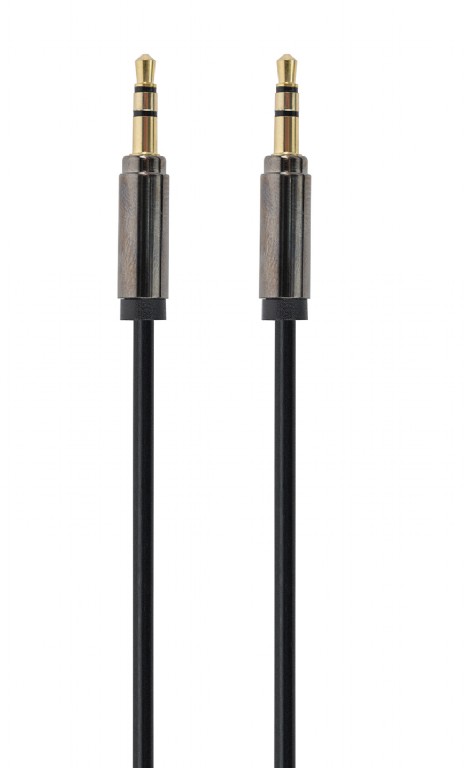 Gembird CABLU audio stereo (3.5 mm jack T/T), 1m, conectori auriti, black, CCAP-444-1M