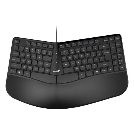 Genius TASTATURA USB, 104 taste, 12 functii, ergonomic, palm rest, AI, cablu 1.5m, 31310053400