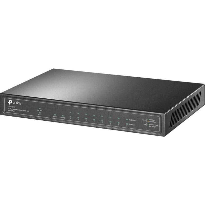Tp-Link SWITCH 10-Port Gigabit Desktop Switch cu 8-Port PoE+, 63W total power, carcasa, TL-SG1210P