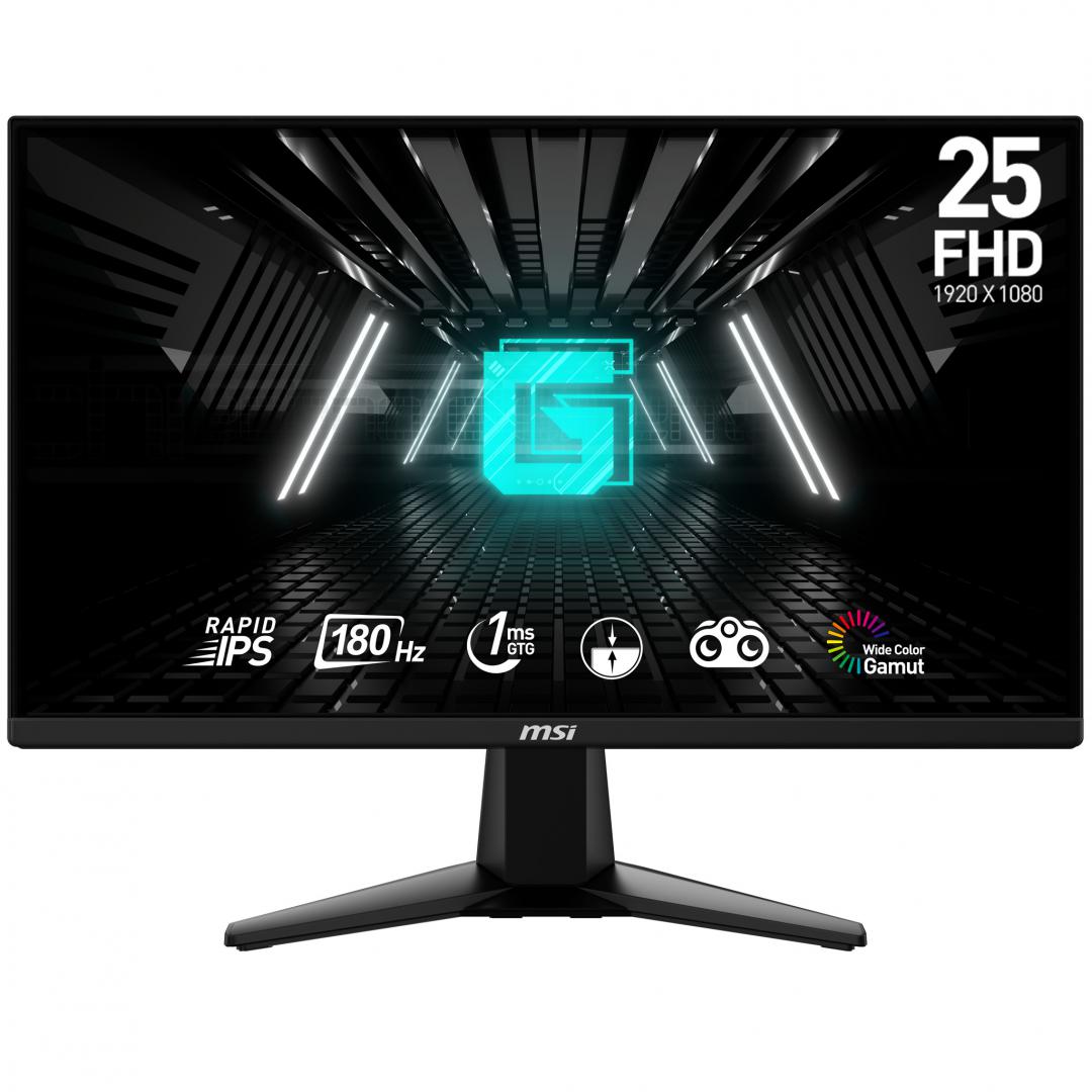 MSI 24.5inch Flat Rapid IPS 1920x1080 FHD 180Hz 1ms HDMIx2 DP, G255F