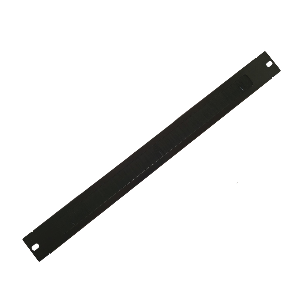 SPACER PANOU gestionare cabluri, tip masca orizontala cu perii, 19 inch, 1U, 0.8mm, SPCM-1UB-BK-02