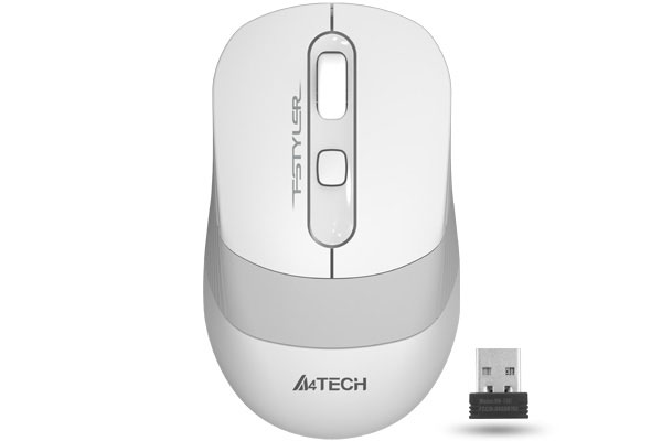 A4Tech MOUSE, gaming, wireless, 2.4GHz, optic, 2000 dpi, butoane/scroll 4/1, buton, FG10 White