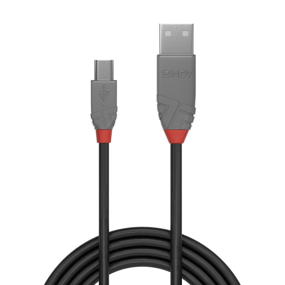 Lindy CABLU alimentare si date pt.smartphone Mini-USB (T) la USB 2.0 (T), LY-36721 - imagine 2