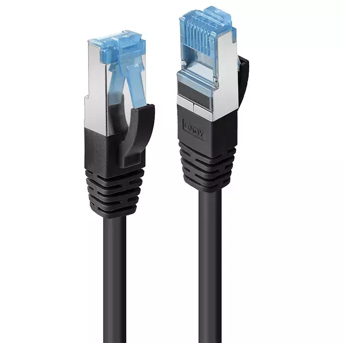 Lindy Cablu 1m Cat.6A S/FTP LSZH, Black, LY-47177
