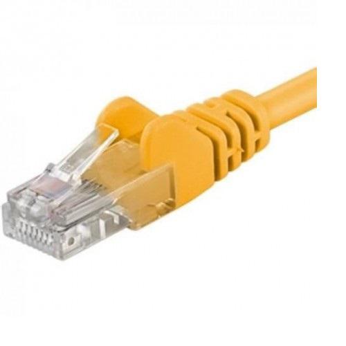 PremiumCord Patchcord UTP RJ45-RJ45 Cat.5e 0.25m, galben, UTP-5E-0.25-Y