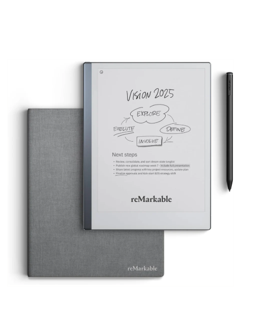 REMARKABLE 2 Paper Tablet with Marker Plus and Polymer Weave Book Folio Grey, RM114
