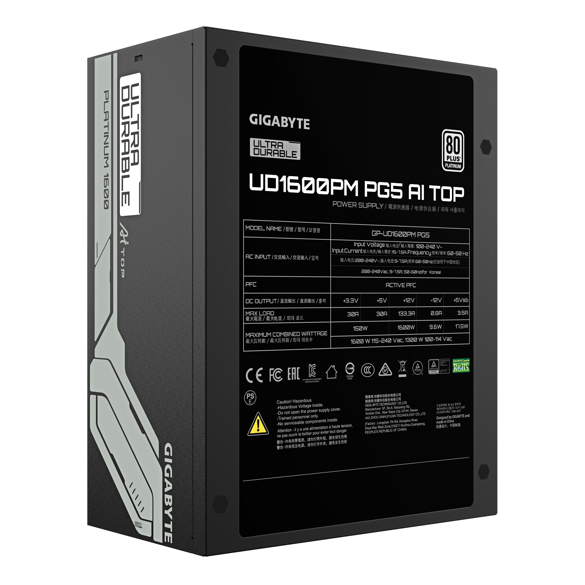 Gigabyte Sursa, GP-UD1600PM PG5 - imagine 4