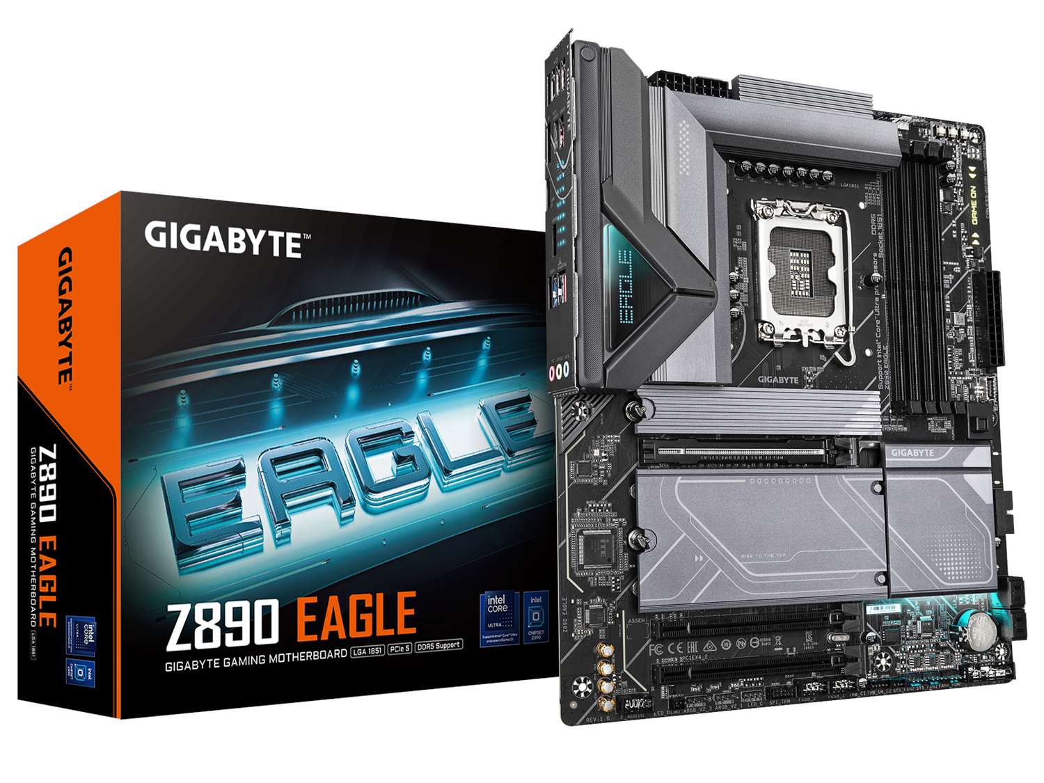 Gigabyte Placa de baza, LGA1851, DDR5, ATX, Negru/Gri, Z890 EAGLE - imagine 3
