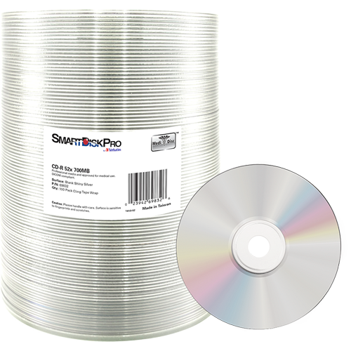 Verbatim CD-R SmartDisk Pro, 52X, Shiny Silver, Wrap 100 buc, 69832