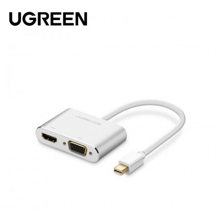 UGreen ADAPTOR video, MD115, mini DP(T) la 1 x VGA(M) 1080P/60Hz si 1 x HDMI(M) 4K/30Hz, 20421