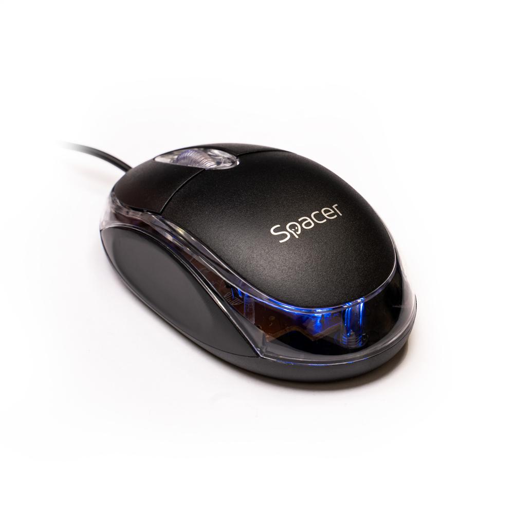 SPACER Mouse, 800 dpi, Negru, SPMO-080