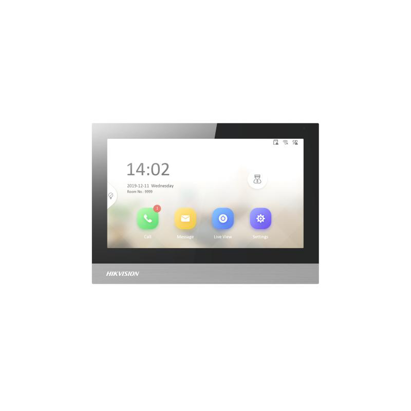 HIKVISION Monitor videointerfon WIFI 7 DS-KH8350-WTE1/EU; ecran colorful TFT 7, DS-KH8380-WTE1/SF