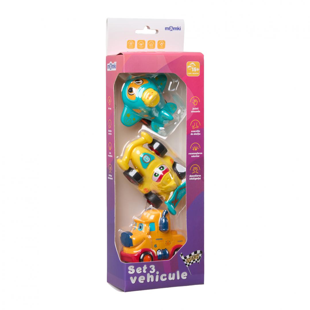 MomKi SET 3 VEHICULE ACTIONATE PRIN INERTIE, DIVERSE MODELE SI CULORI, MOMKI899-17E - imagine 13