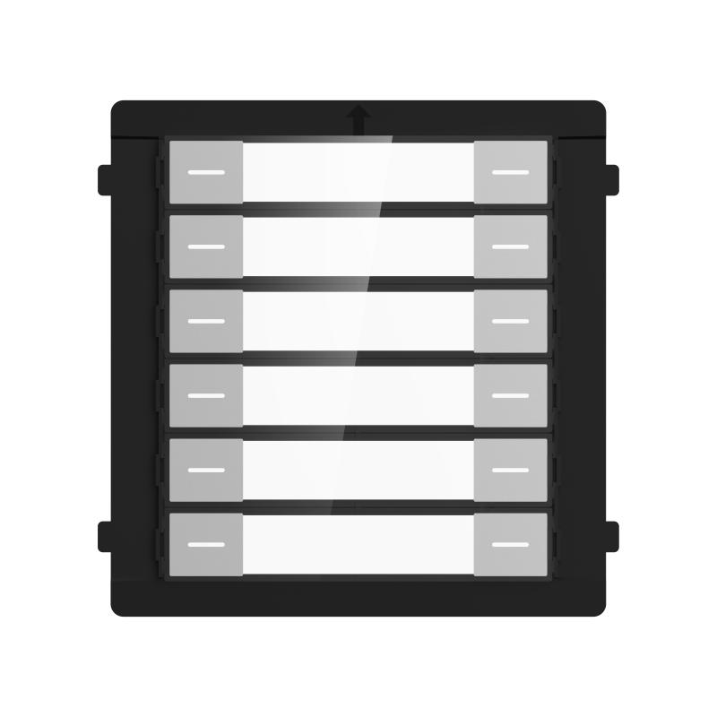 HIKVISION Modul de extensie videinterfon cu 12 butoane de apelare DS-KD- K12; montaj, DS-KD-K12