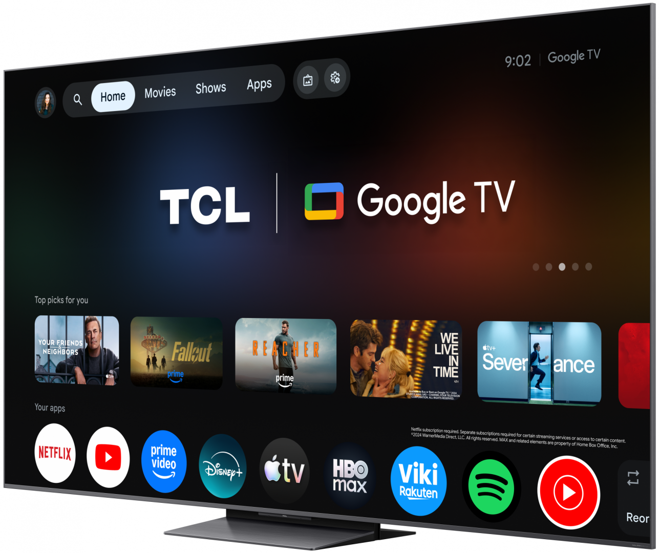 TCL Televizor SQD-MiniLed, 164 cm, Smart Google TV, 4K Ultra HD, 144Hz, Bang & Olufsen, Clasa, 65C8L - imagine 3