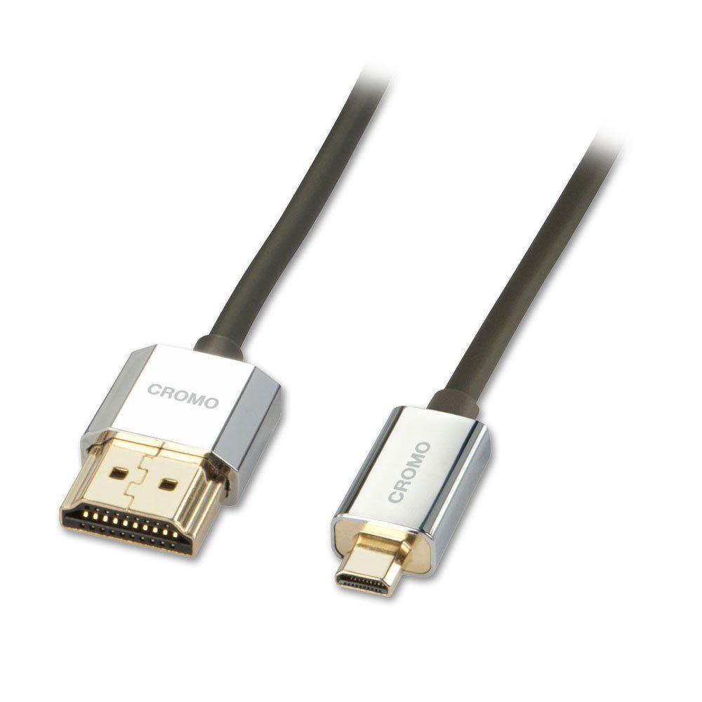 Lindy Cablu HDMI - mHDMI Cromo Slim 2m, LY-41682