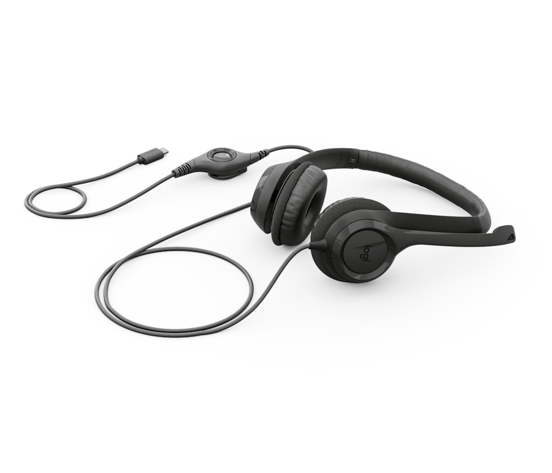 Logitech Casti H390 USB-C Black, 981-001576 - imagine 2