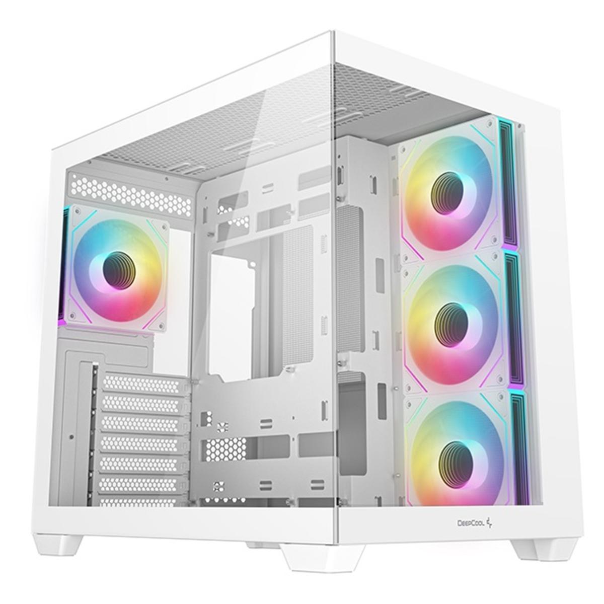 Deepcool CARCASA CG530 4F WH, middle tower, gaming, fara sursa, suporta 14xfan, R-CG530-WHADA4-G-1