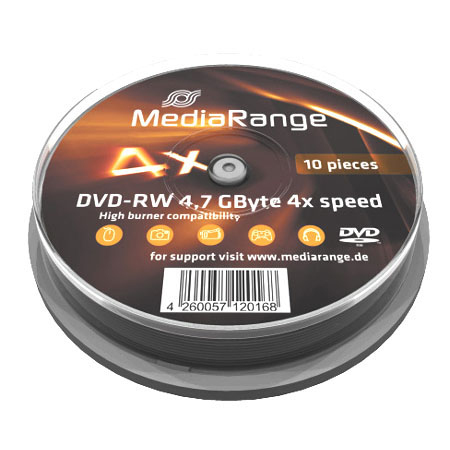 MediaRange DVD-RW 4x Cake10, MR450