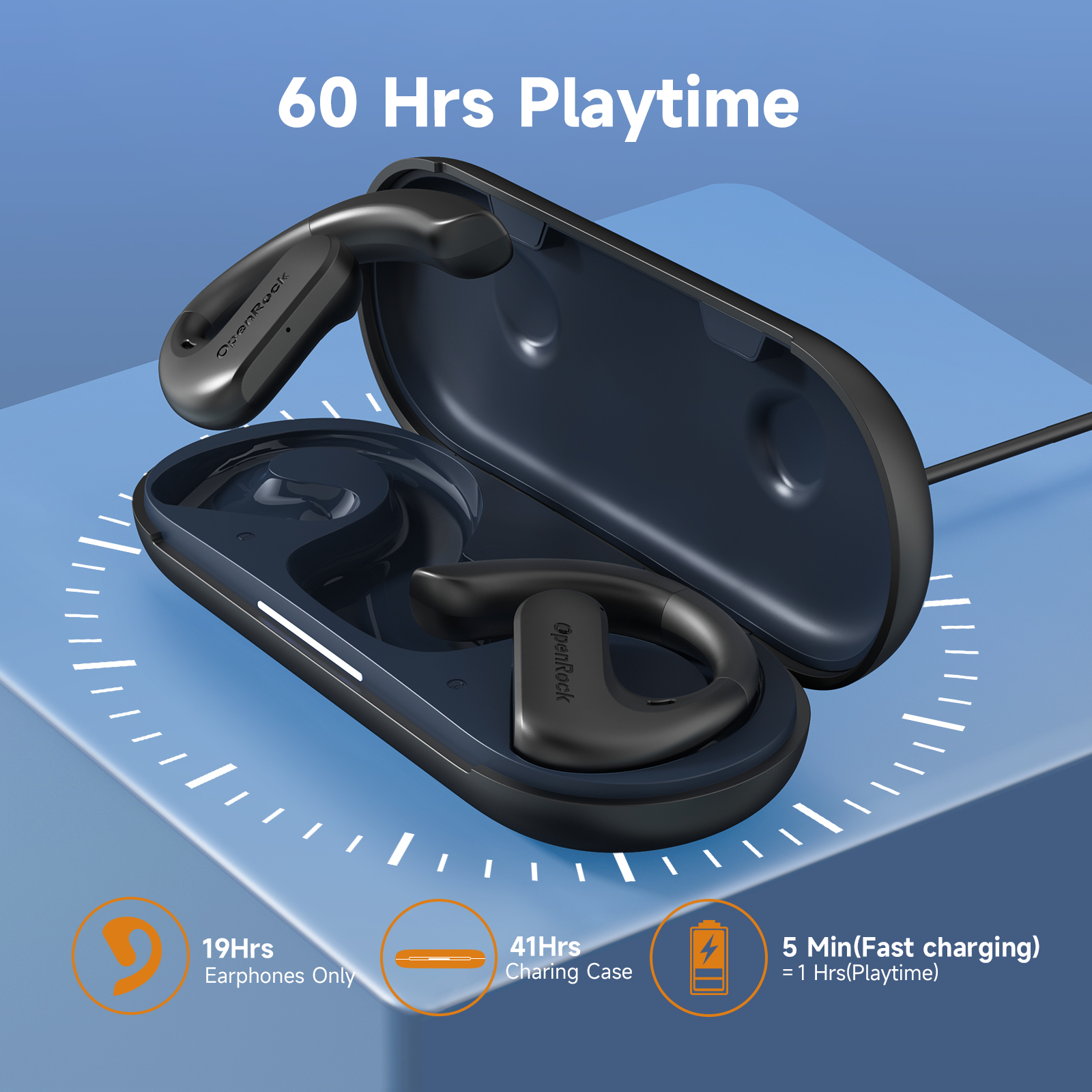 OneOdio Casca wireless, tip butoni - TWS, utilizare smartphone, conectare prin, OpenRock-S-Black - imagine 6