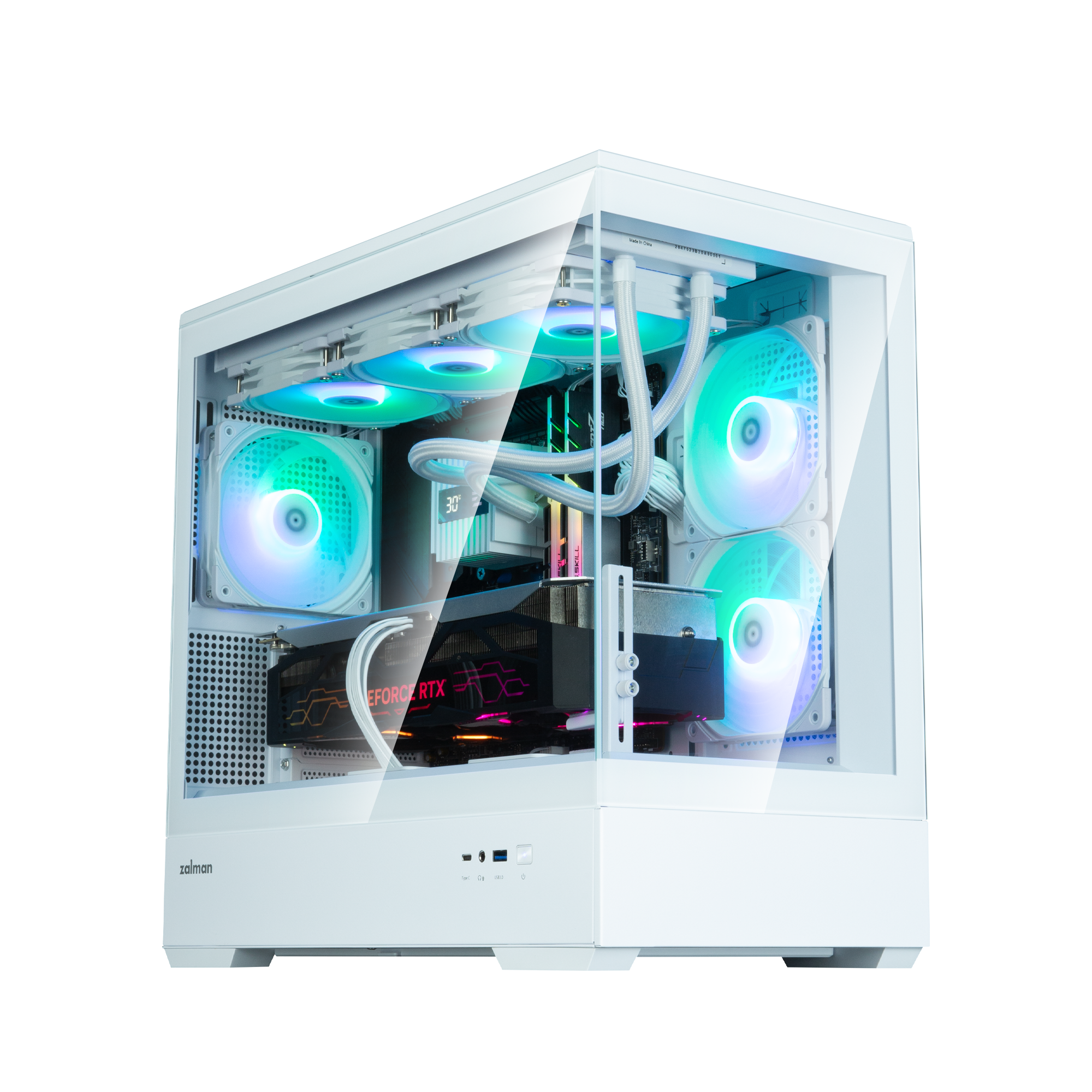 Zalman CARCASA P30 v2, P30 White V2 - imagine 7