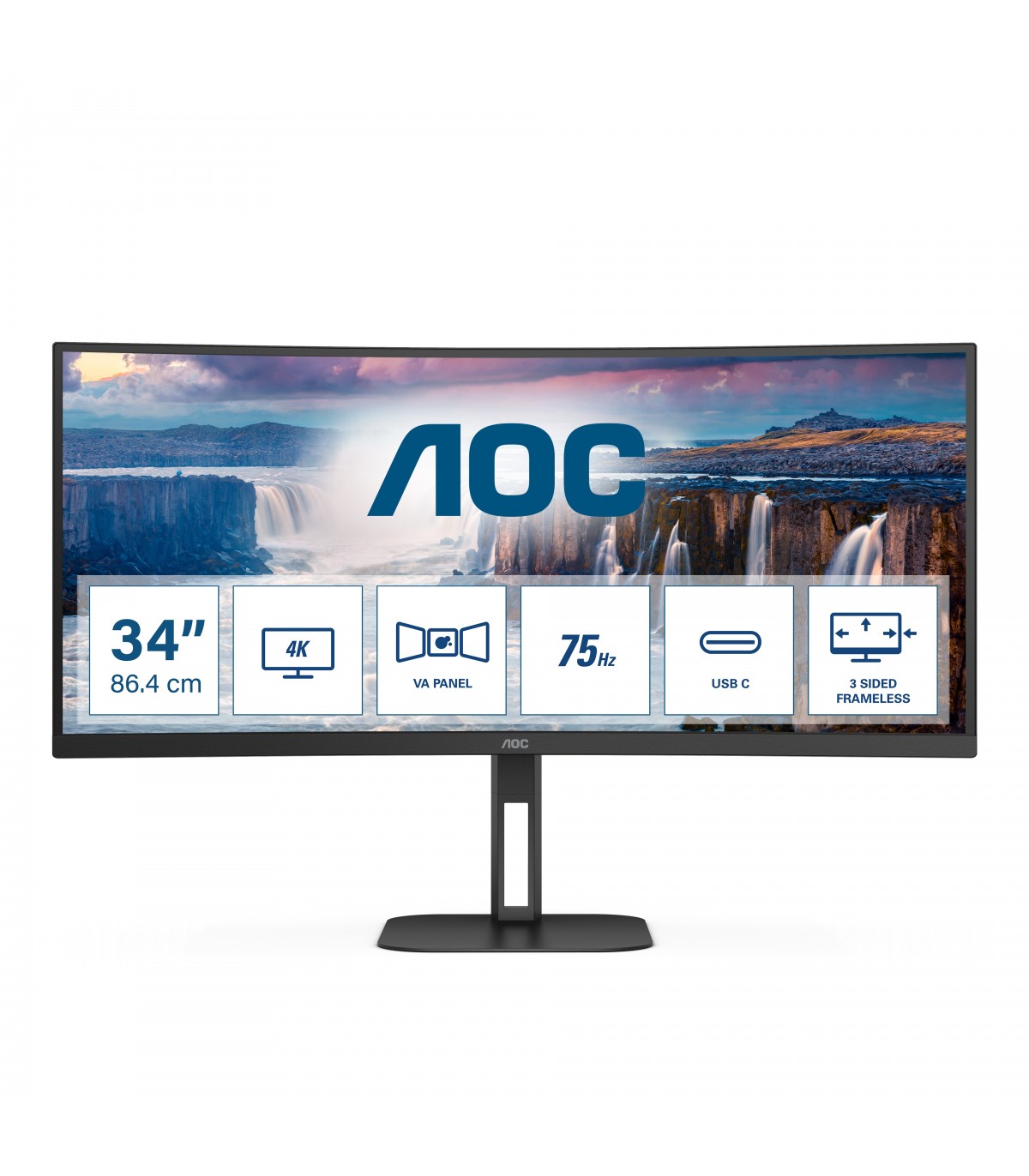 AOC MONITOR 34", CU34V5C/BK - imagine 2
