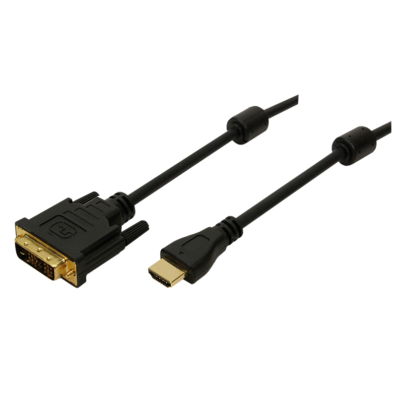 Logilink ADAPTOR video, HDMI (T) la DVI-D(T), rezolutie maxima 2K FHD (1920 x 1200) la 60 Hz, CH0013