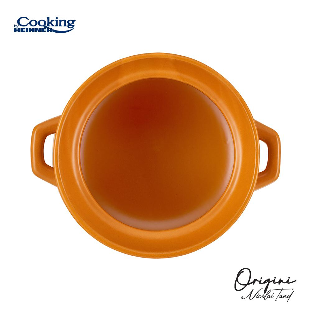 HEINNER OALA CERAMICA CU CAPAC, 19x19.5 CM, 6 L, NICOLAI TAND, ORIGINI, COOKING BY, HR-FJ-070 - imagine 5
