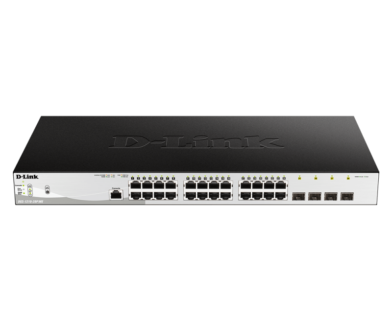 D-LINK Switch, 24 porturi Gigabit PoE Base-T, 4 porturi SFP1000Mbps, Capacity, DGS-1210-28P/ME