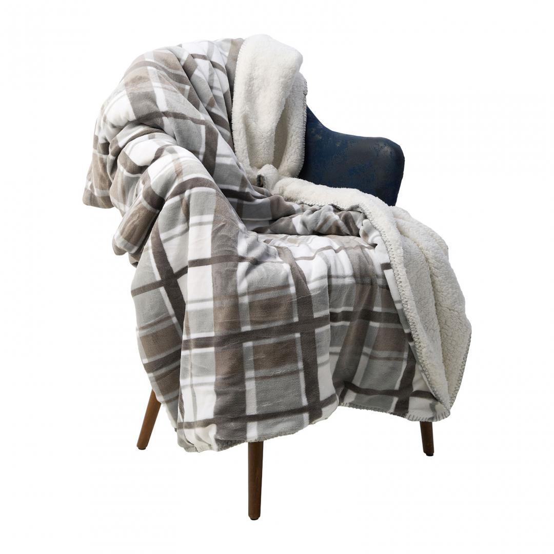 HEINNER Patura Blanita Carouri Gri 160x200 cm, HR-BLKSHP160-GREY - imagine 3