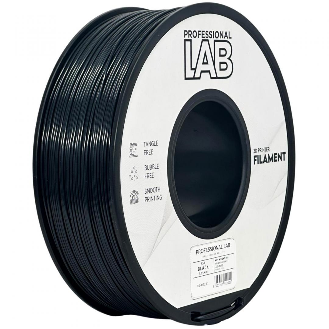 PROFESSIONAL LAB Filament 3D Proffesional Lab, Diamentru 1.75mm, Greutate: 1KG, Culoare, ASA BLACK