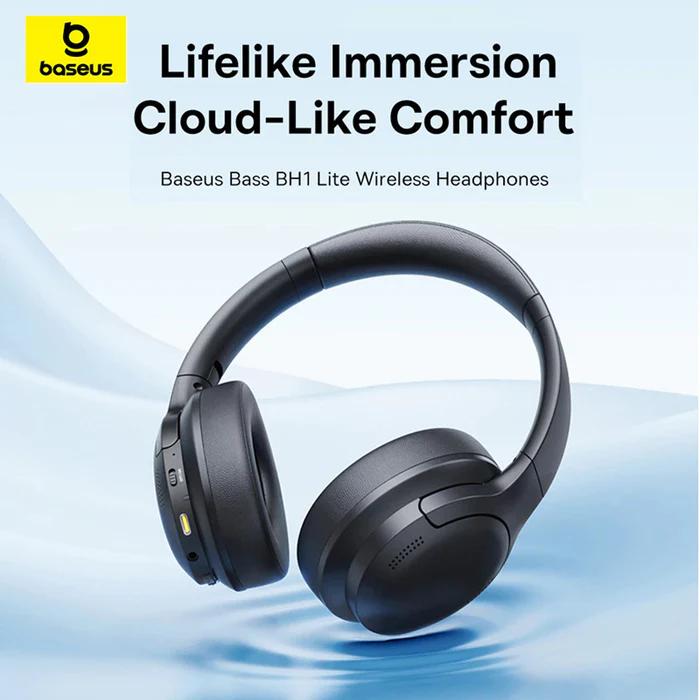 Baseus CASTI Bowie Bass BH1 Lite Wireless Noise Cancelling, over ear, 40mm Dynamic Drivers, A0203C00 - imagine 3