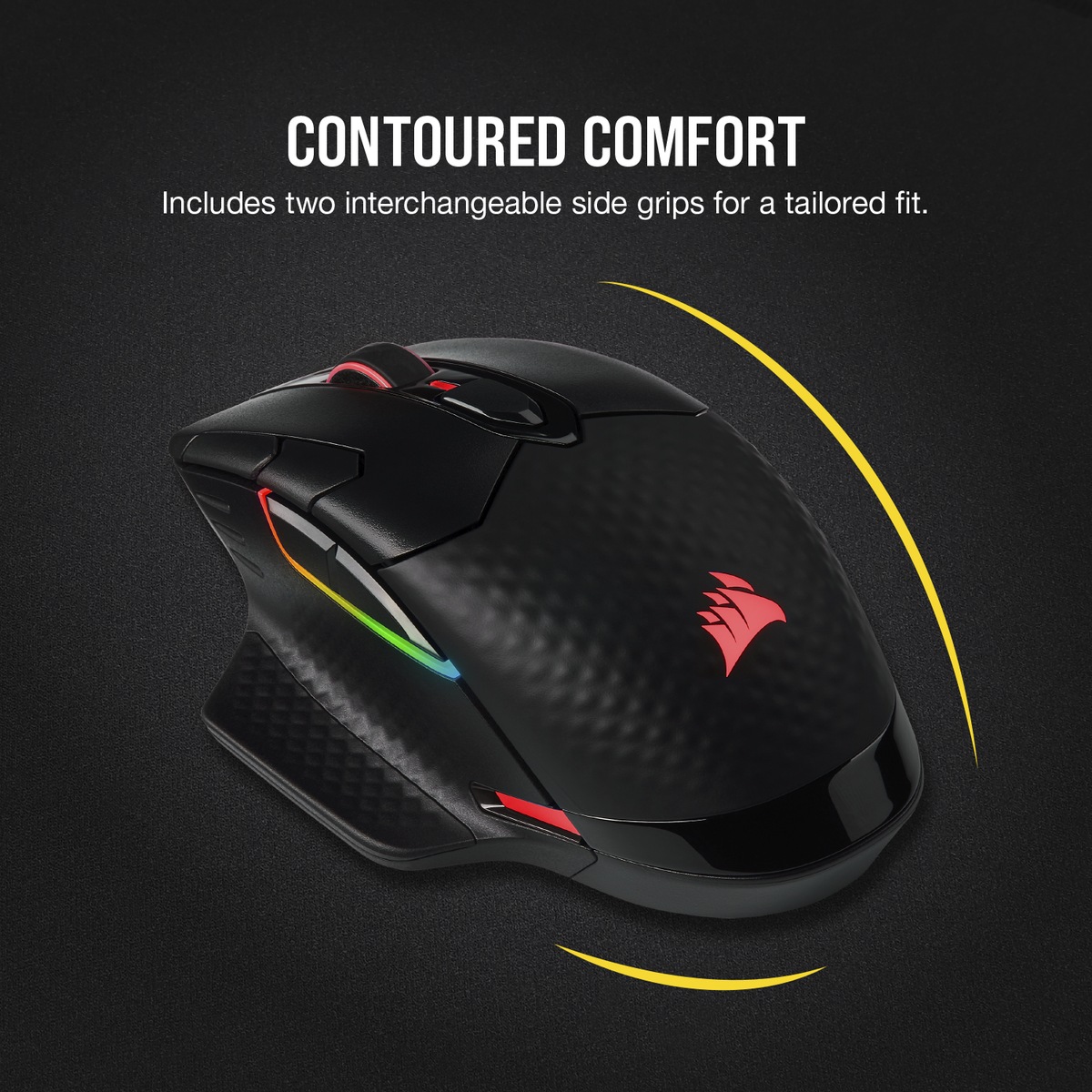 Corsair MOUSE, Dark Core RGB Pro SE, gaming, wireless, BT | 2.4GHz,18000 dpi, CH-9315511-EU - imagine 7