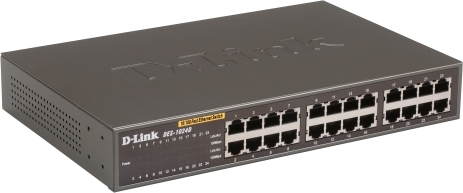 D-Link SWITCH 24 porturi 10/100Mbps, carcasa metalica, rackabil, DES-1024D
