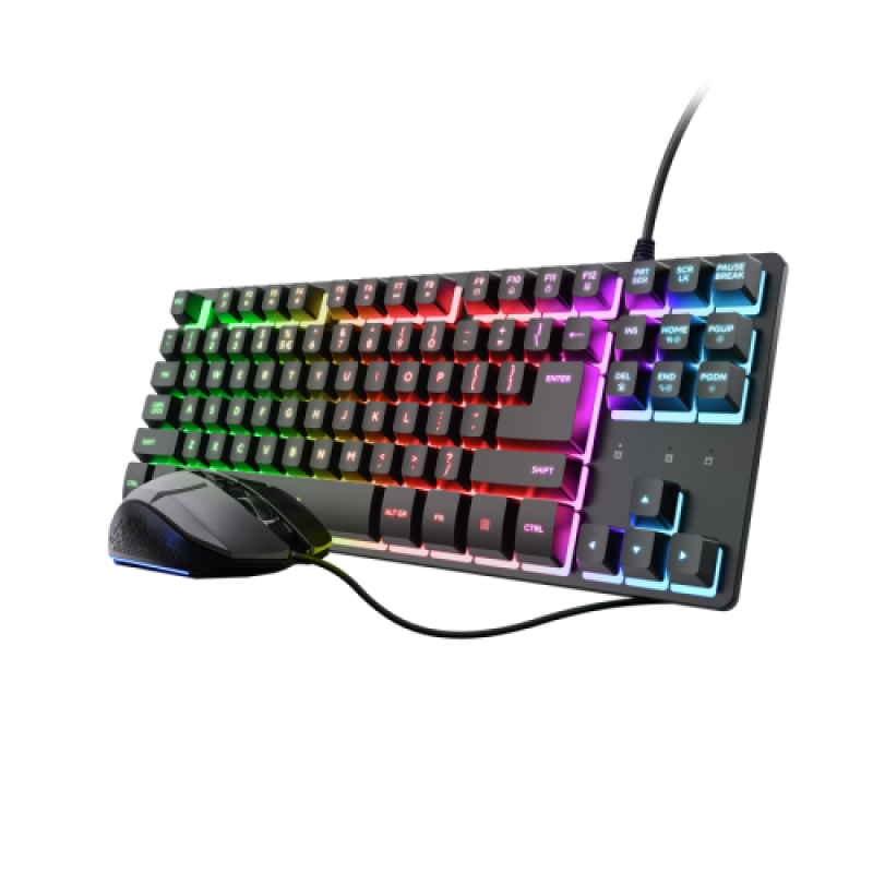 TRUST Kit Wired tastatura si mouse GXT 798T 2-IN-1, negru, TR-25938