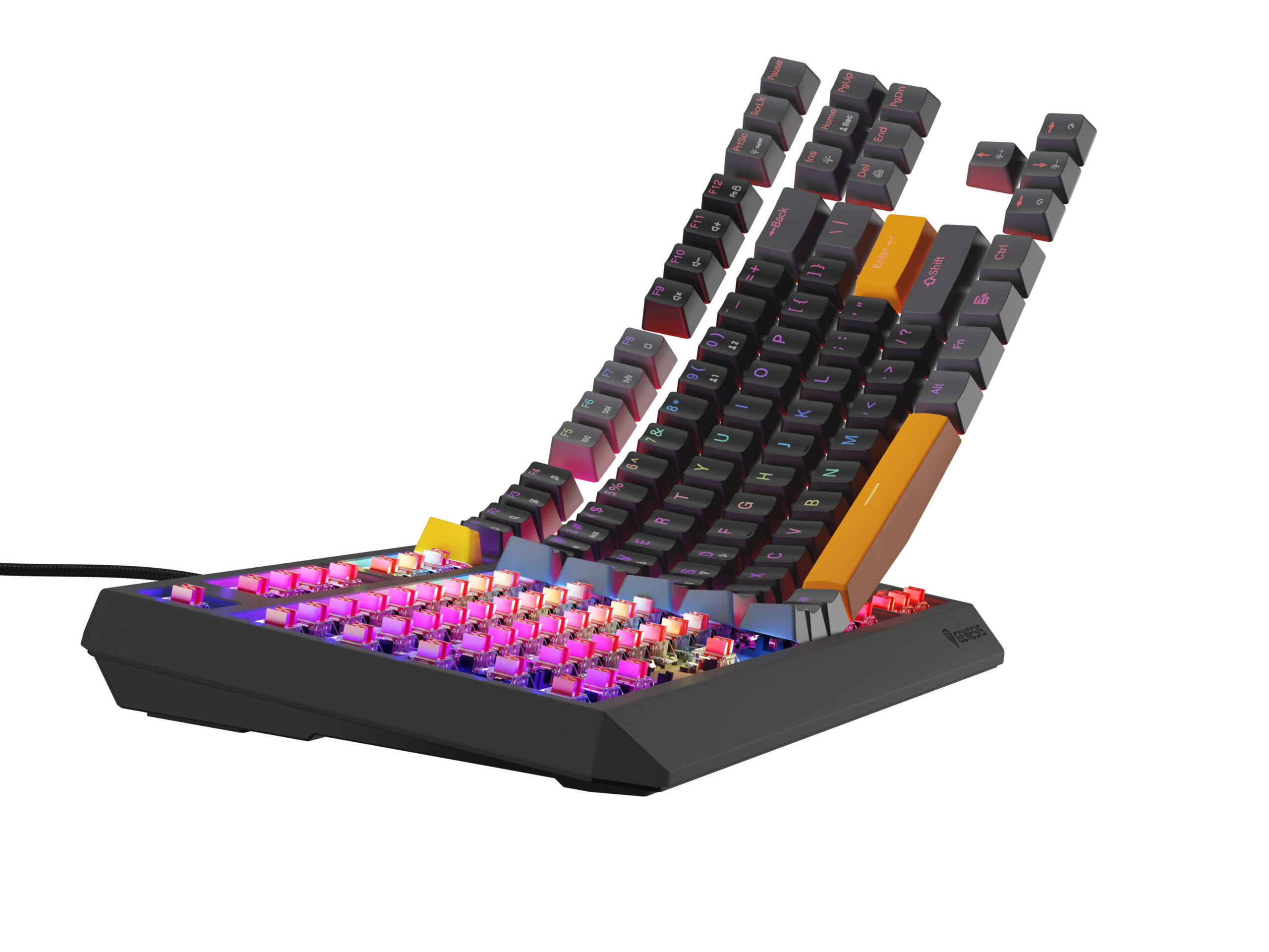 Genesis Tastatura Thor 230 TKL Anchor Gray Positive RGB Outemu Red, NKG-2081 - imagine 8