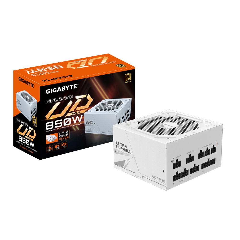 Gigabyte SURSE 850W, 80 Plus Gold, ATX 3.0, Full Modulara, Alb, GP-UD850GM PG5W - imagine 7