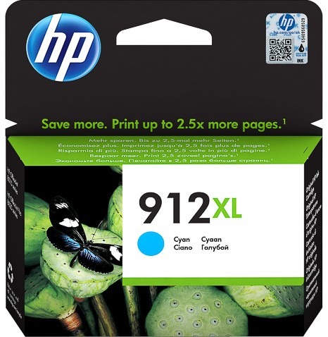 HP Cartus Cerneala Original Cyan, Nr.912XL pentru OfficeJet 8013|8023, 825, 3YL81AE