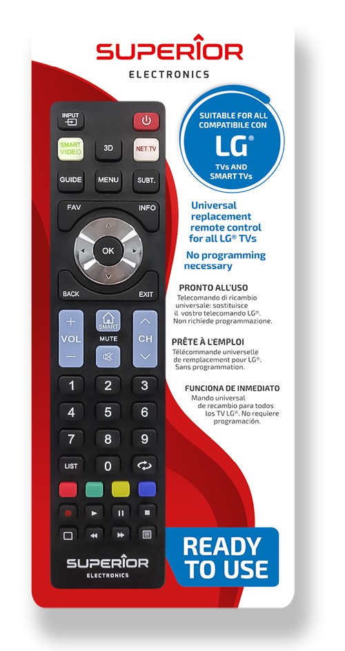 Superior TELECOMANDA UNIVERSALA compatibila televizoare LG, bateriile (2 x AAA) nu sunt, SUPTRB007