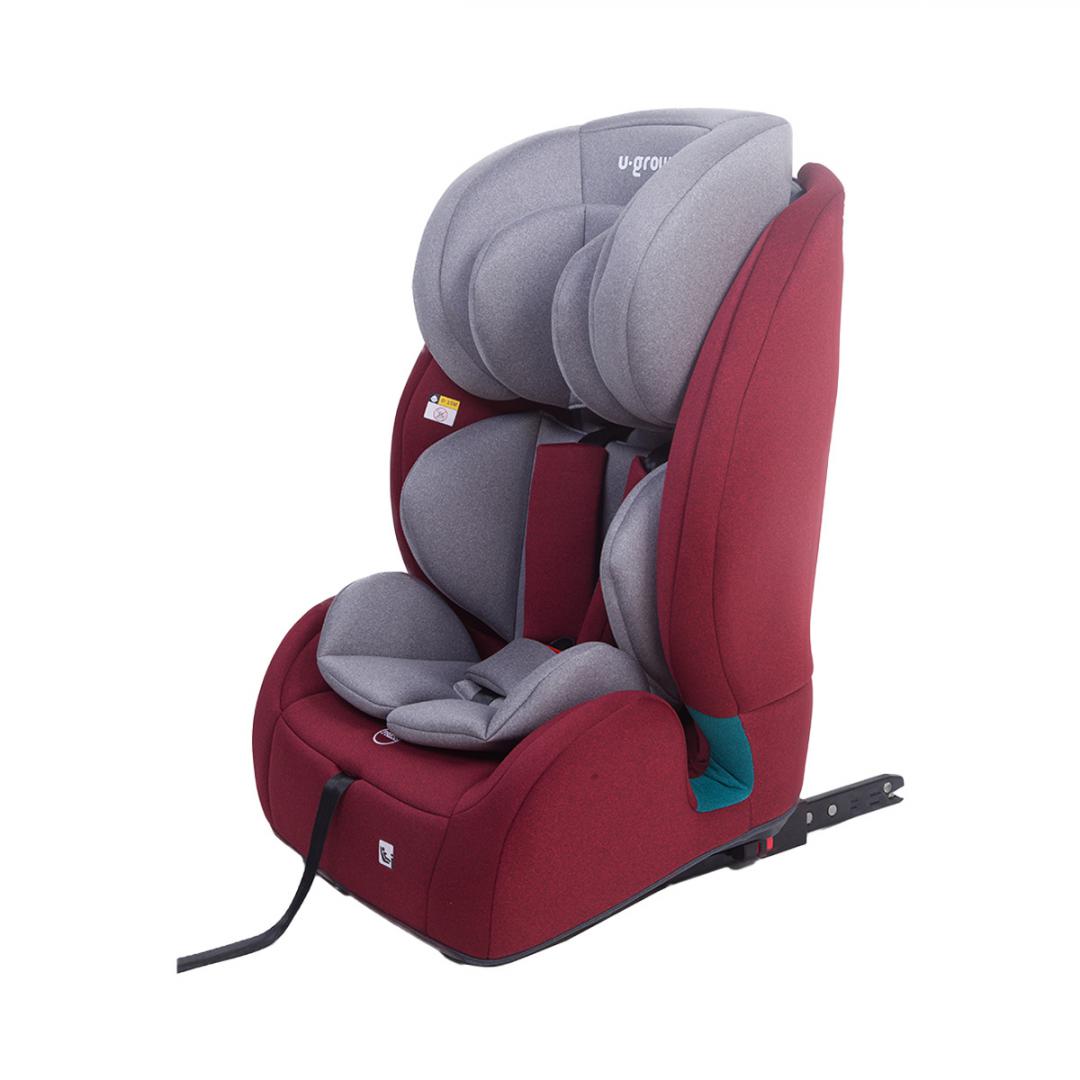 U-GROW Scaun auto 76-150CM(15M-12Y), R129, isofix si top tether, rosu, UG-302IS-RD - imagine 2