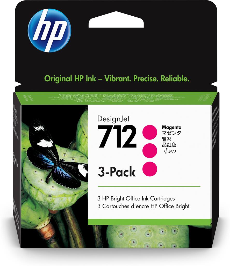 HP Tri-Pack Original Magenta, nr.712 pentru DesignJet Studio 24|Studio, 3ED78A