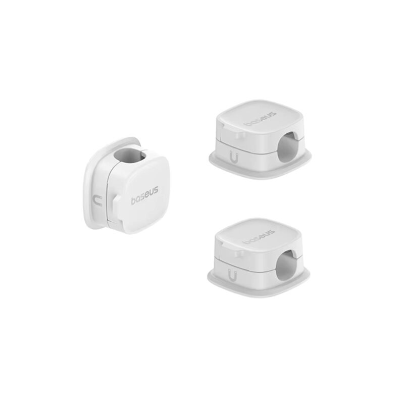 Baseus ORGANIZATOR cabluri Lite Series Magnetic, adeziv 3M, pachet 3 bucati, trei, B01331106211-00