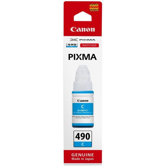 Canon Cartus Cerneala Original Cyan, Gi-490C pentru G1400|G2400|G3400, 70ml, BS0664C001AA