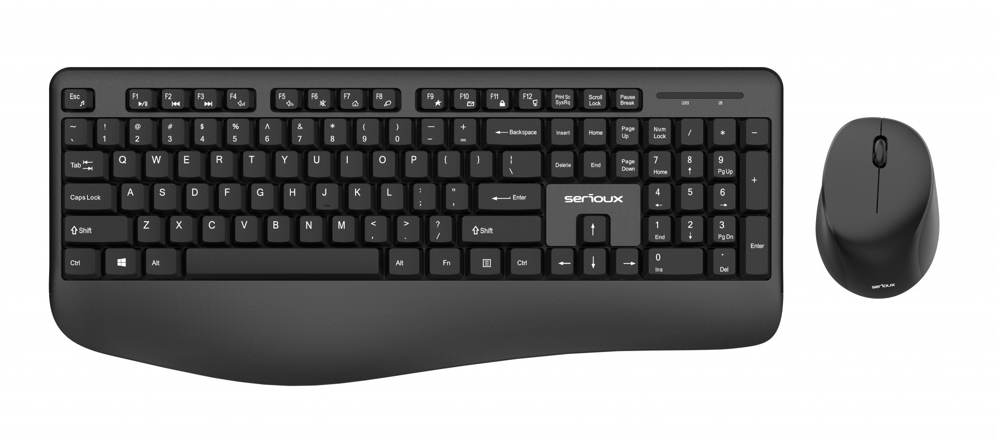 SERIOUX Kit tastatura + mouse NK9810WR, wireless 2.4GHz, US layout, multimedia, mouse, SRXK-NK9810WR