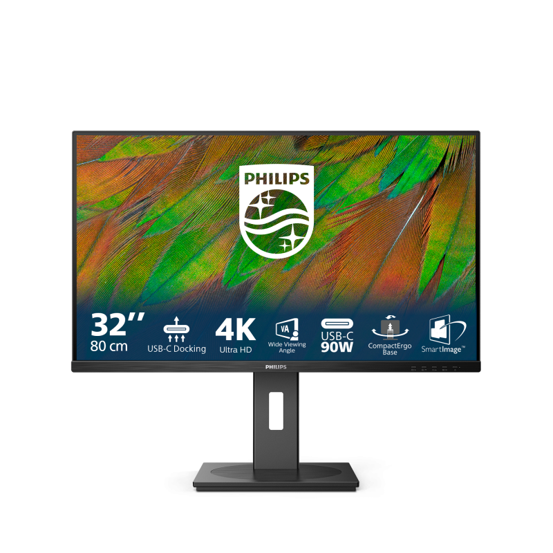 PHILIPS Monitor Commercial, 31.5", 3840 x 2160 pixeli, Black, 32B1U3900/00