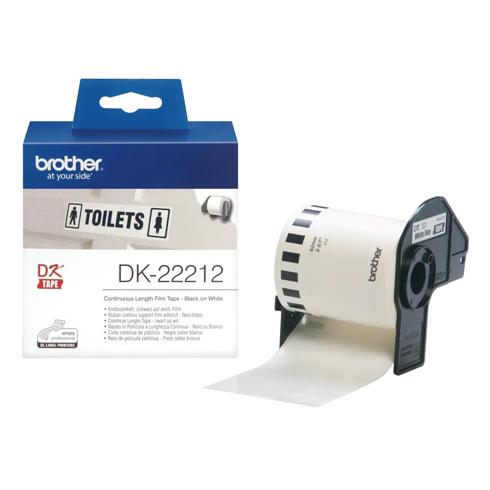 BROTHER Banda Continua Hartie Original Black on White pentru P-TOUCH, DK22212
