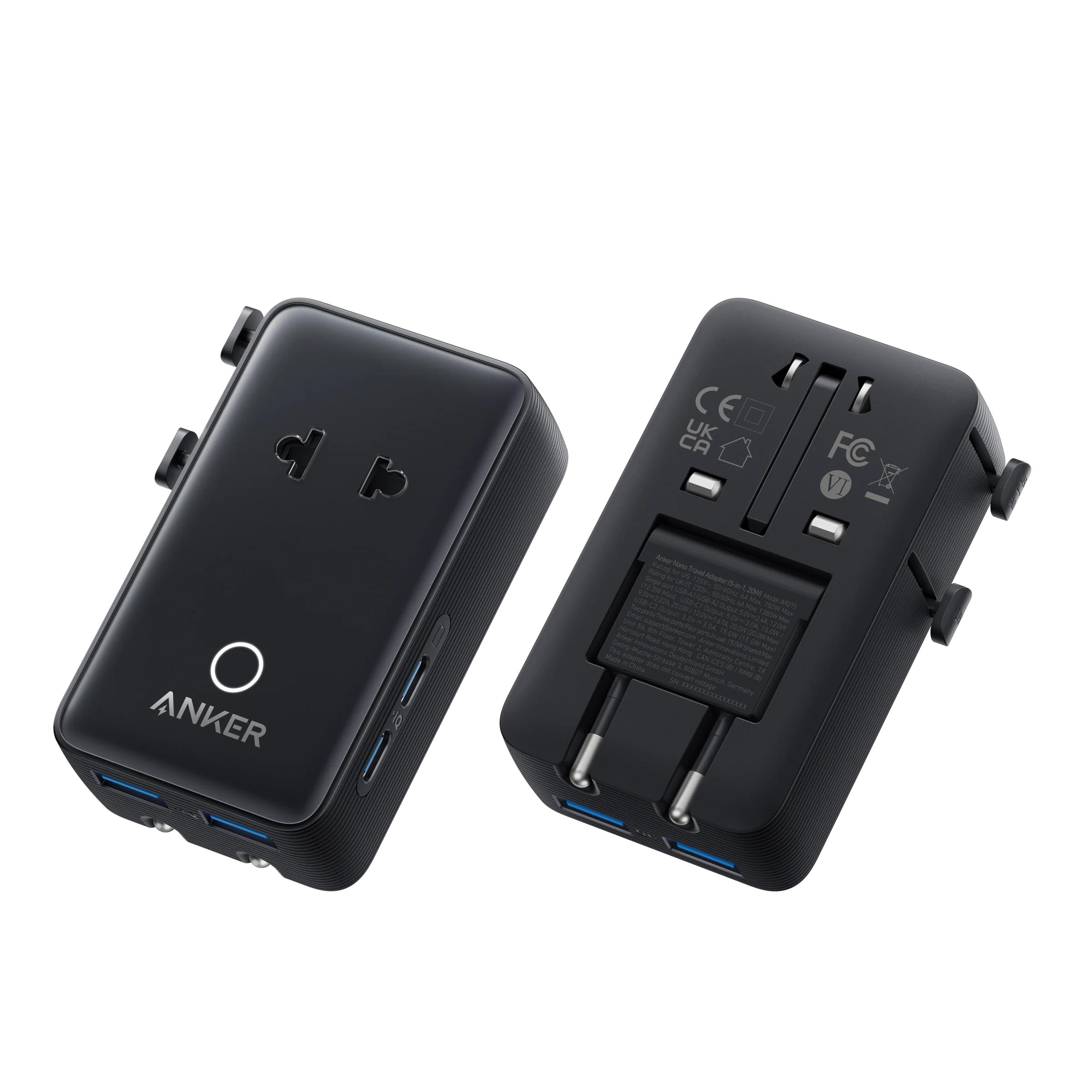 Anker ALIMENTATOR SmartPhone la 220V Nano Travel Adapter (5-in-1, 20W) (H)Offline - UN, A9215H11